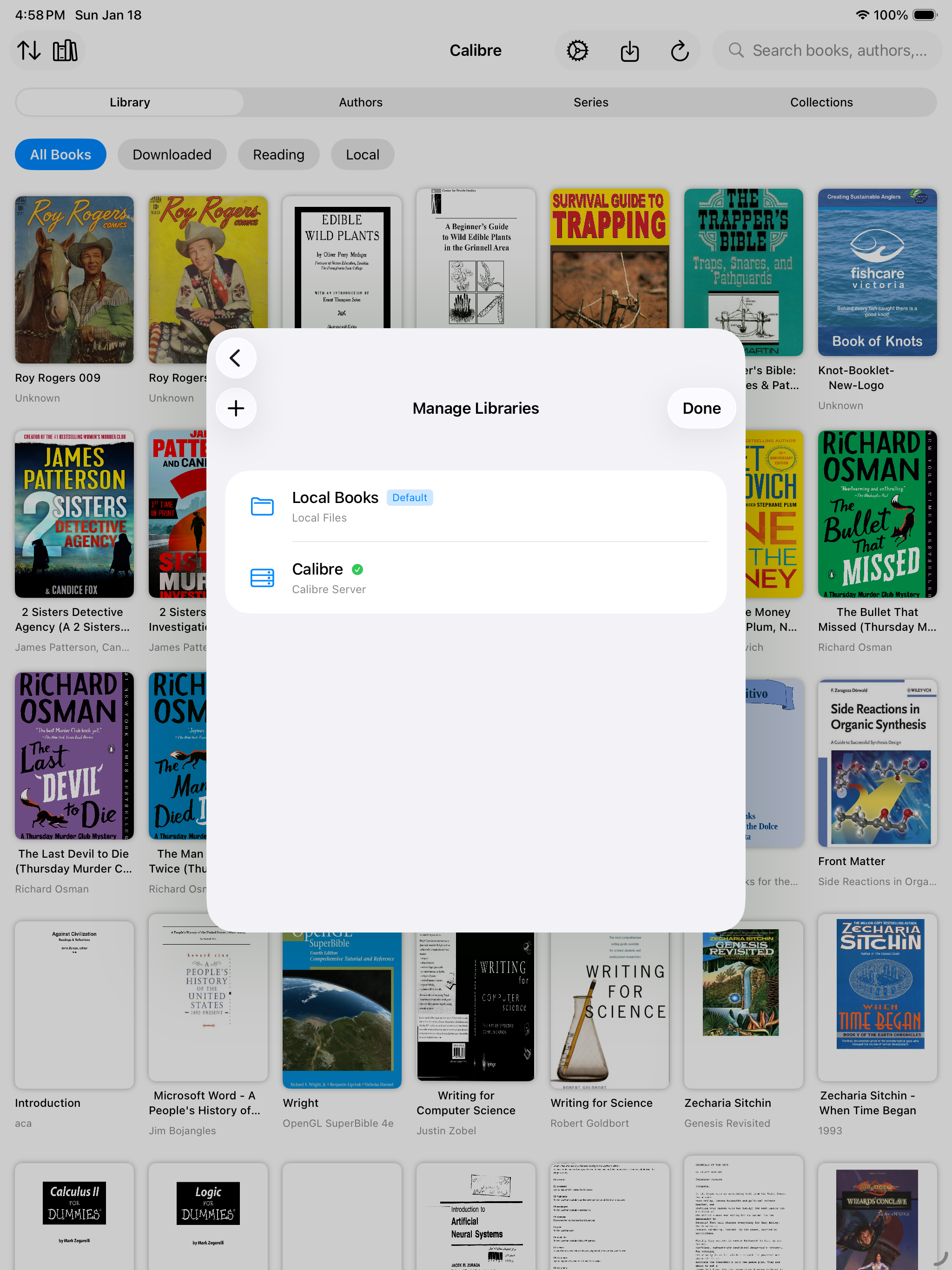 Manage Libraries Screenshot